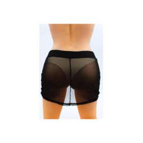 Jupe noire en résille transparente Maya 